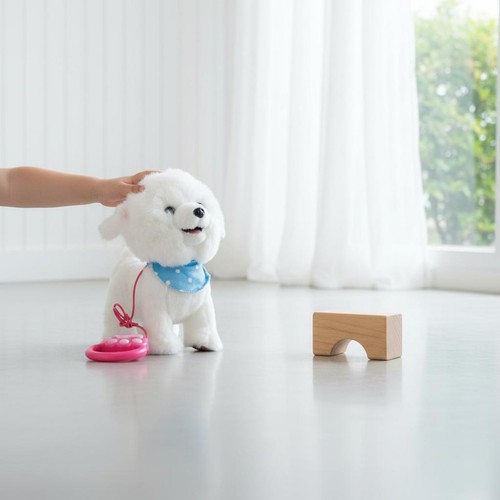 Walking stuffed dog touch - walking,